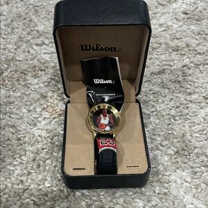 Wilson Gold and Black Watch with Red Accents